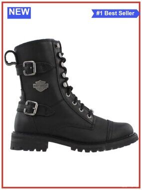 Harley-Davidson Balsa Leather Motorcycle Boots Ankle Zip Work